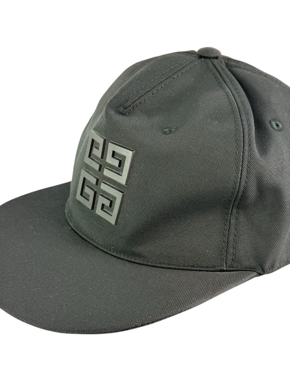 GIVENCHY Black Canvas Baseball Cap Made in Italy 59 4G Logo Authenticated